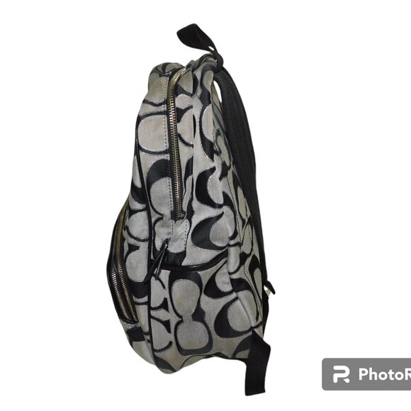 Coach Daisy Outline Signature Metallic Backpack - Picture 8 of 15